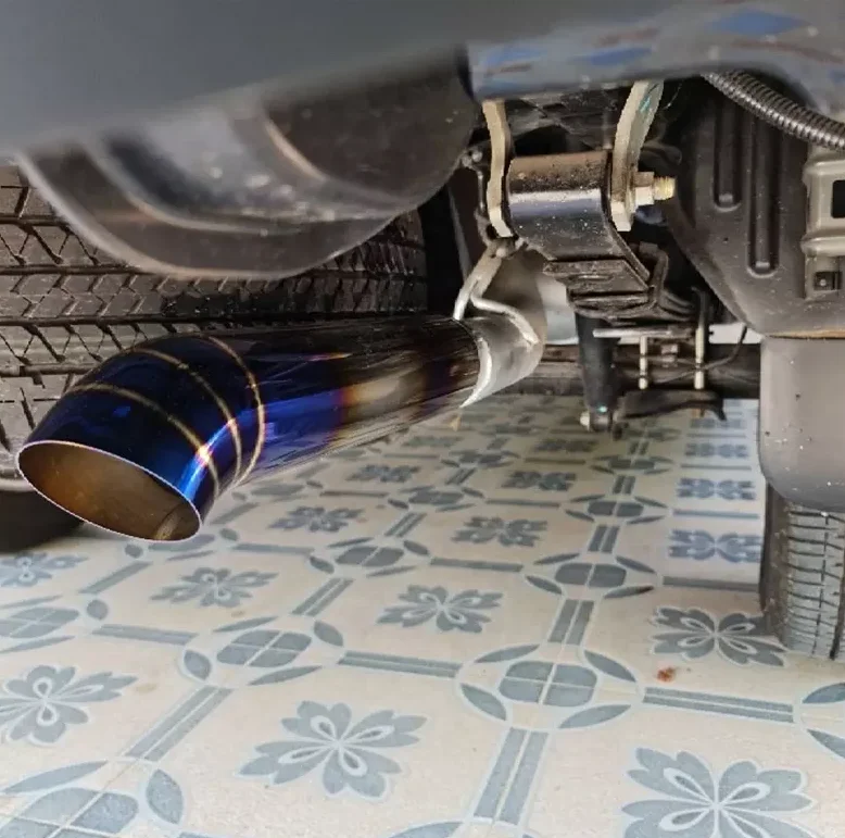 Yuechi Universal Titanium Burnt Blue Gold Black Stainless Steel Exhaust Muffler Tip Titanium Exhaust Pipel