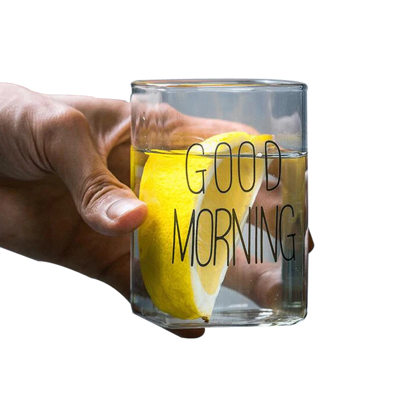 Square glass water cup clear coffee mug 240ml juice cups milk reusable cup custom single-layer drinking bottle