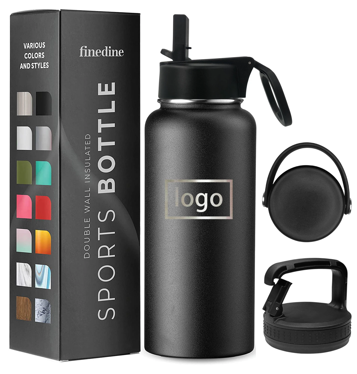 Wholesale 32oz 40 oz Hydrate Water Bottle 12oz 16oz 18oz 25oz 1.0L  Stainless Steel Vaccum Flask