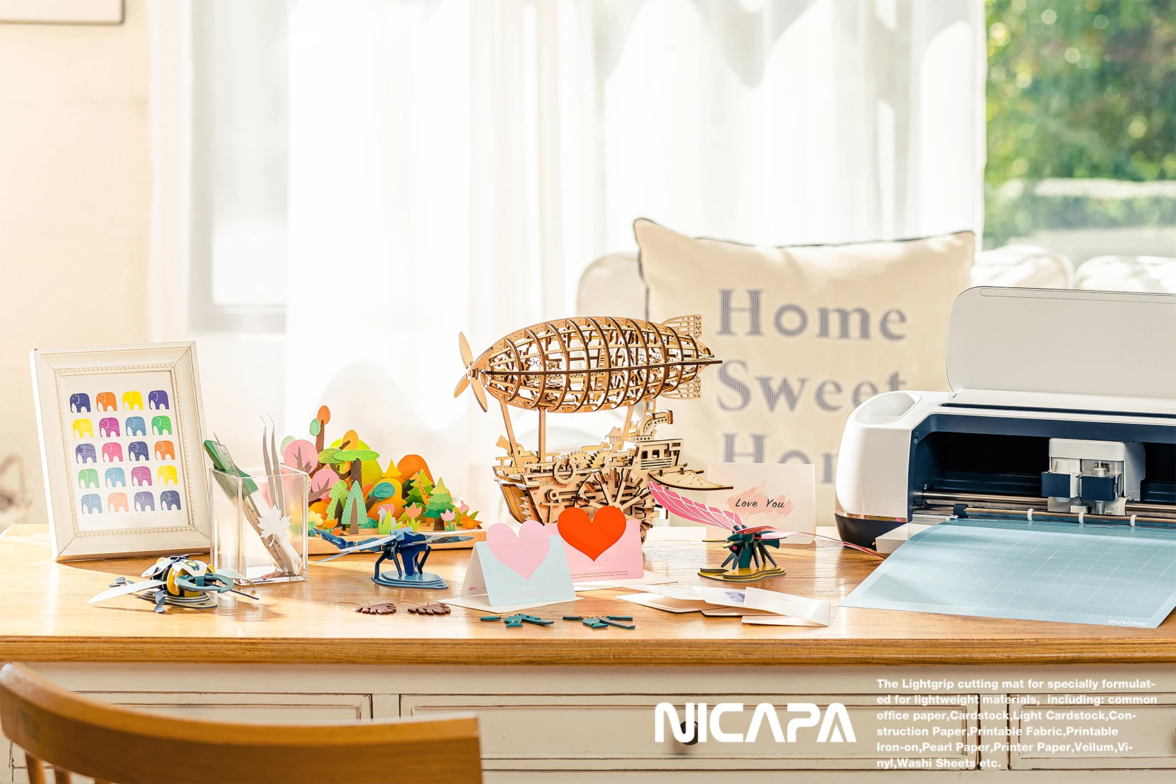 
Nicapa Blue Lightgrip Cutting Mat for Cricut Explore Air/Air 2/Maker (12x12,1piece) Adhesive Sticky Craft Accessories Mats 