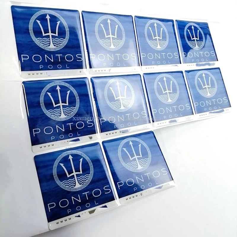 Customized oval epoxy stickers silver epoxy stickers custom epoxy stickers with logo