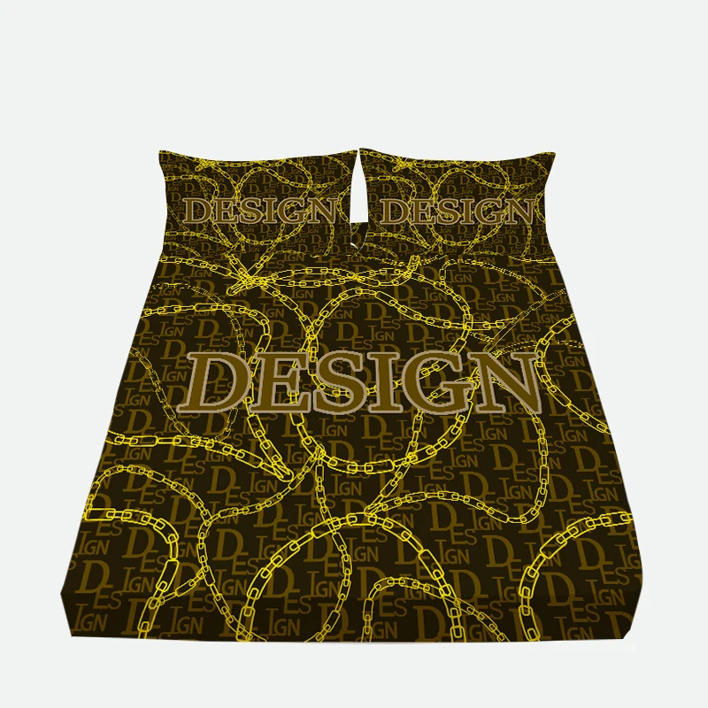 Wholesale Home Bedding Sets Luxury Fitted Bed Cover King Size 3D Print Dropshipping Room Sheet Sets