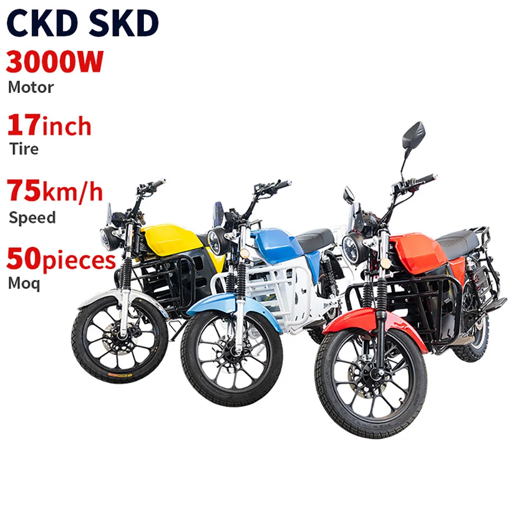 CKD SKD 17inch Big Tire Adult Electric Motorbike 3000W 75km/h Speed High-performance Electric Motorcycle