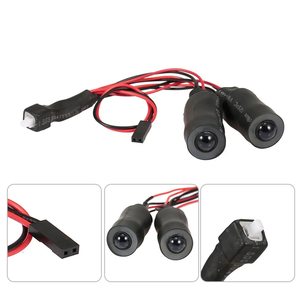 RC Car LED Headlights Angel Eyes Dual Color Headlights for 1/10 RC Rock Crawler Axial SCX10 RC4WD Traxxas TRX-4 Cars