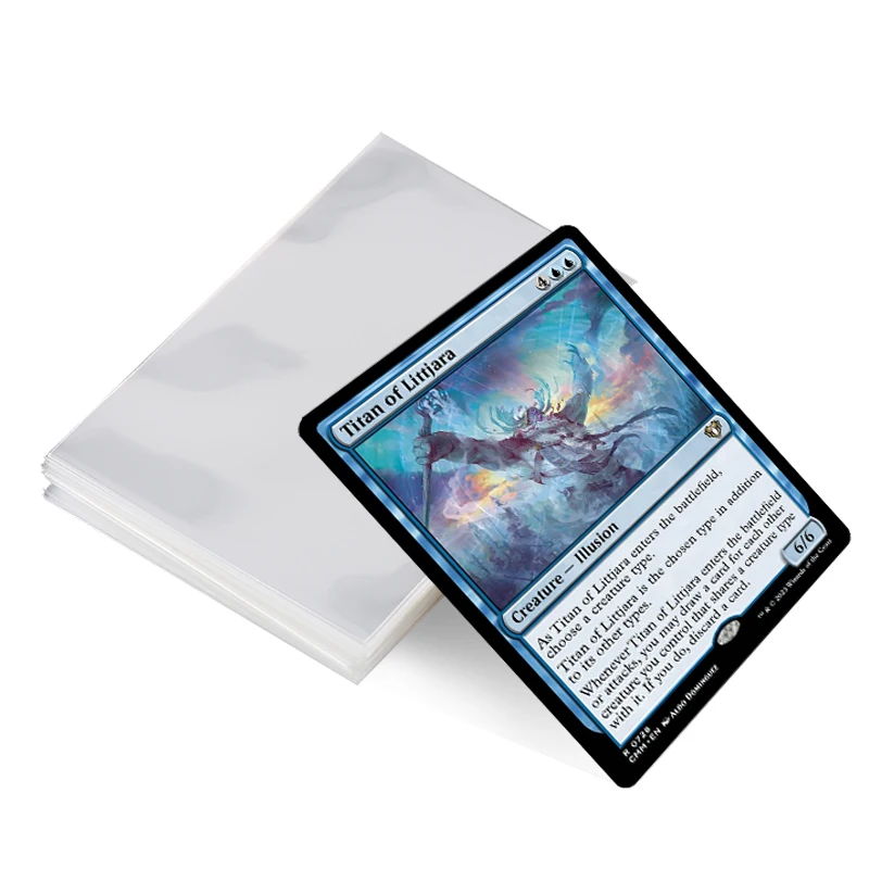 PP Material Super Feel Matte Clear Outer Card Sleeves MTG 65x92mm Custom Trading Deck Protector Plastic Card Sleeves
