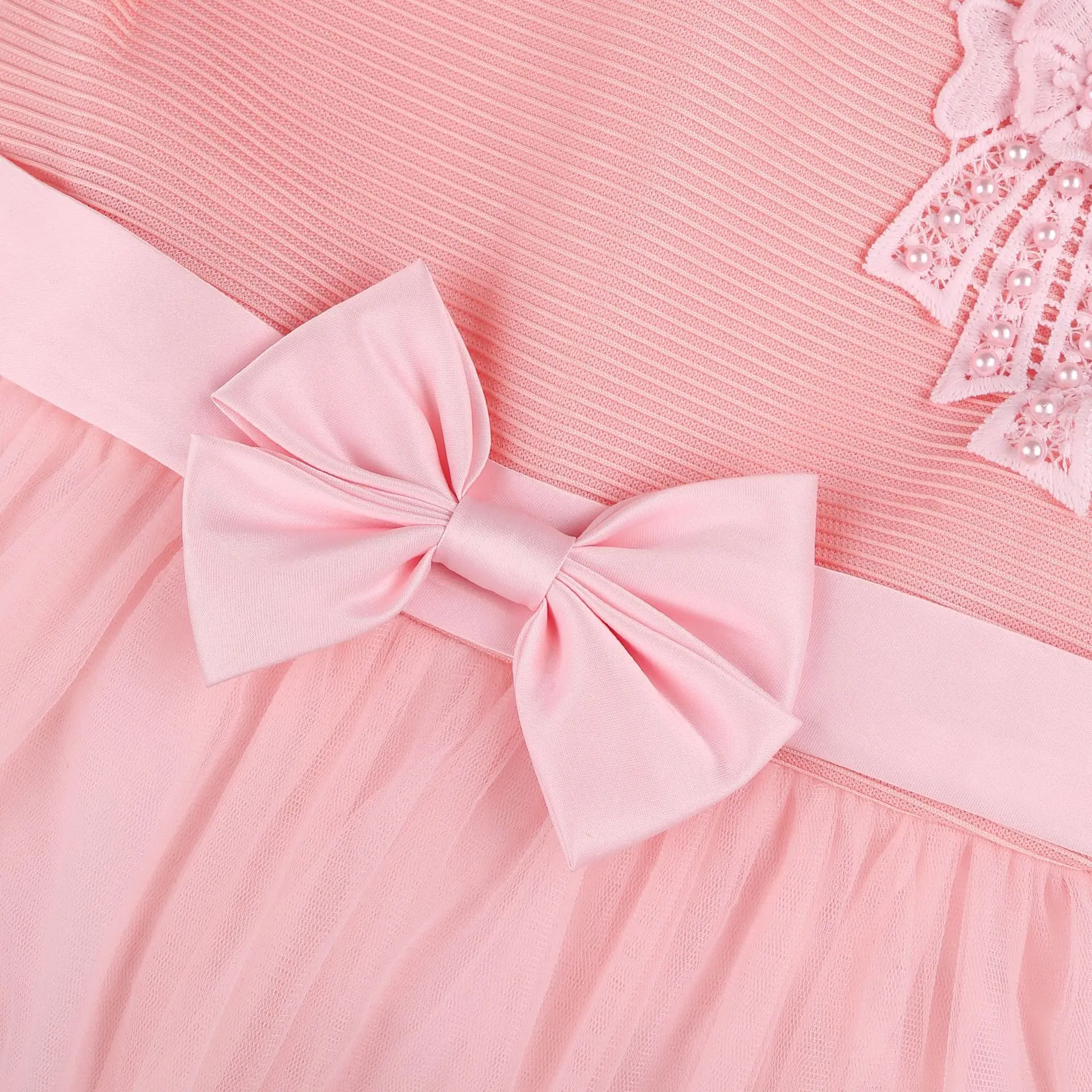 Goodada Garment Girls Elegant Princess Dresses With Bow In The Back Fashion Fluffy Skirts Girls Birthday Party Prom Dress