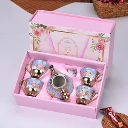 European style coffee & tea sets coffee cups set ceramic cups with color box