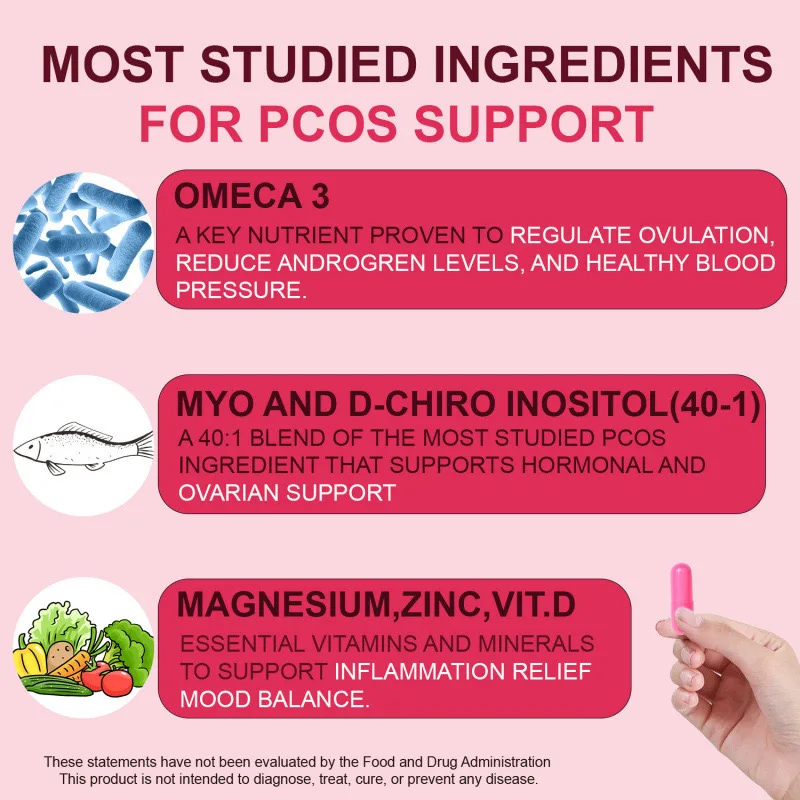 OEM частная марка счастливые гормоны pcos добавки инозитол поливитаминные капсулы D-Chiro витаминные