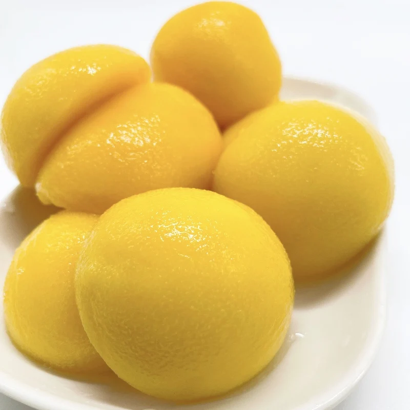 best ingredients factory direct selling healthy snack OEM 820g canned peach halves in syrup in canned style