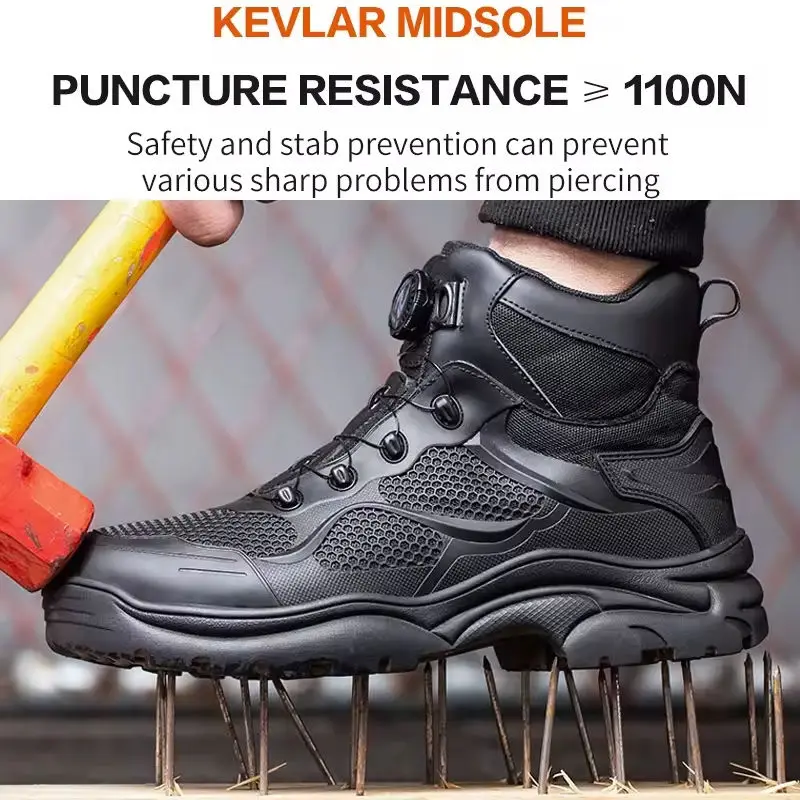 Oem Odm Fashion Comfortable Sport Safety Shoes With Boa System Custom Anti Puncture Safety Shoes Anti-slip Work Safety Shoes