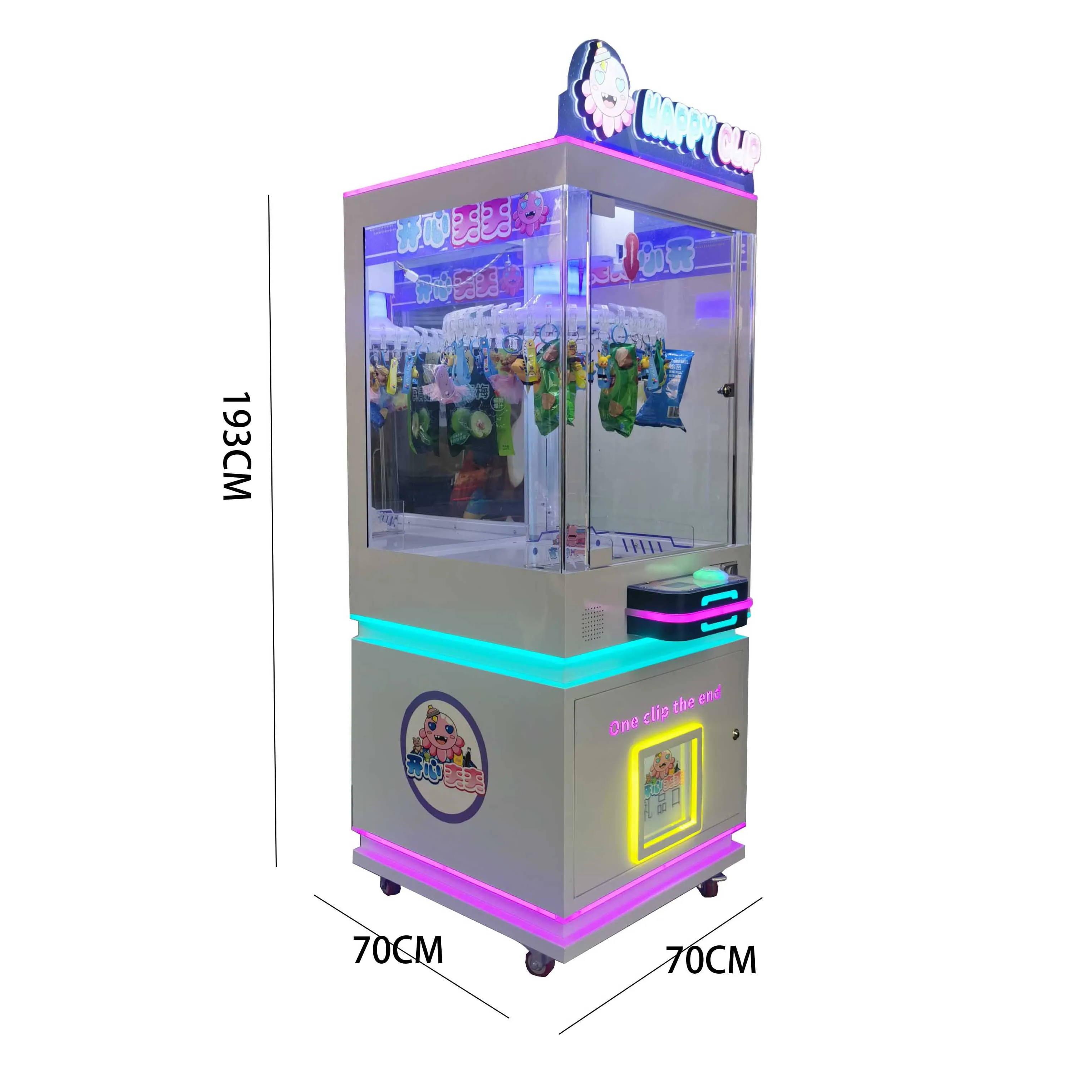 Popular Products Rotary Game Redemption Gift Lucky Wheel Indoor Arcade Coin Operated Clip Prize Machine