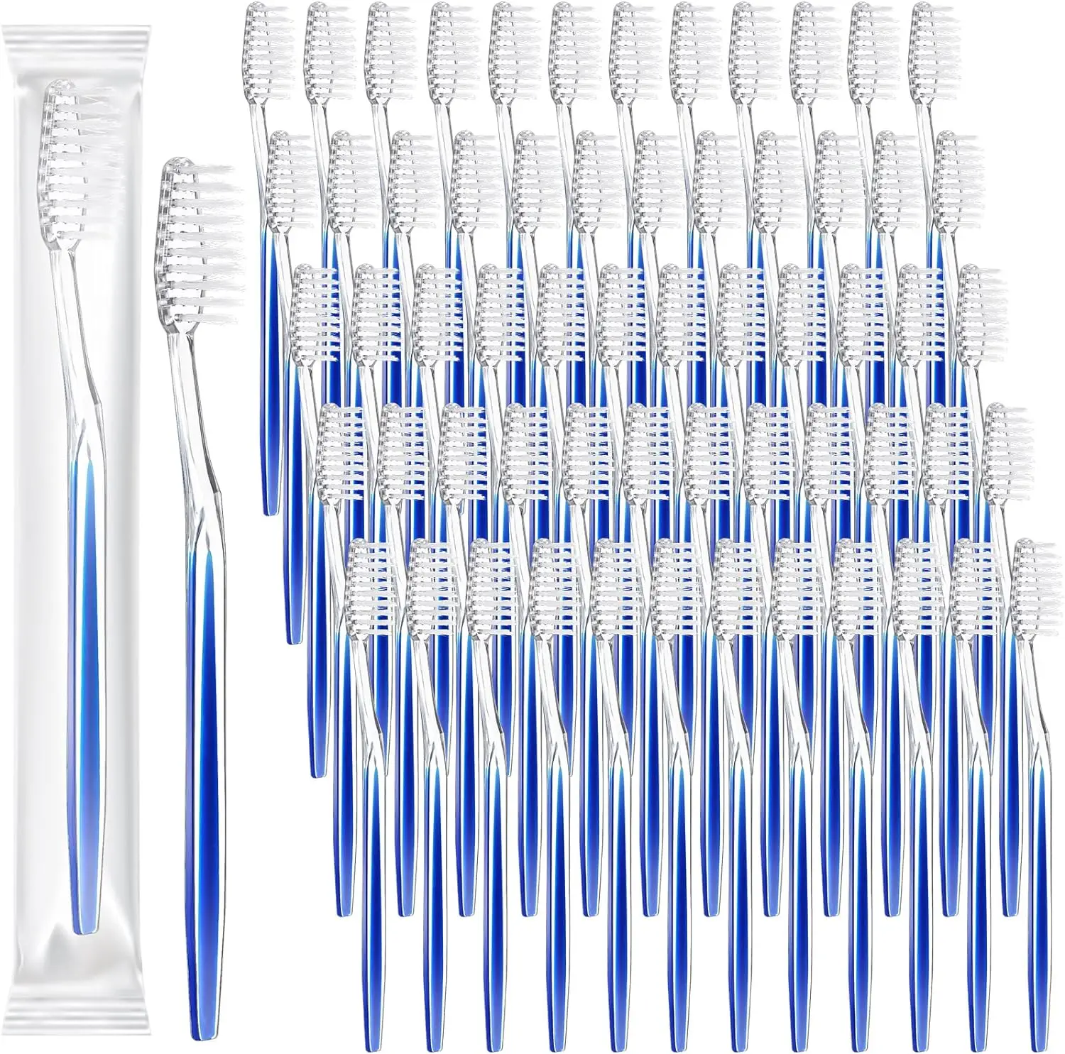 Disposable Toothbrushes Individually Packaged Multi Color Pack Affordable Bulk Pack of Disposable Manual Tooth Brush for Hotel