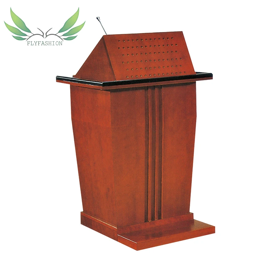 
Luxury design lecture hall desk/podium wooden speech desk for church use 
