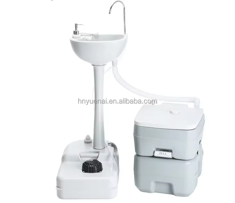 portable outdoor hand wash basin, movable washbasin, Simple leisure picnic site workshop pedal sink with water tank
