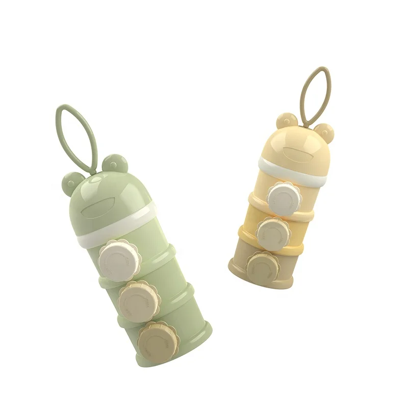 Baby milk powder container safety material two functions side opening baby milk container