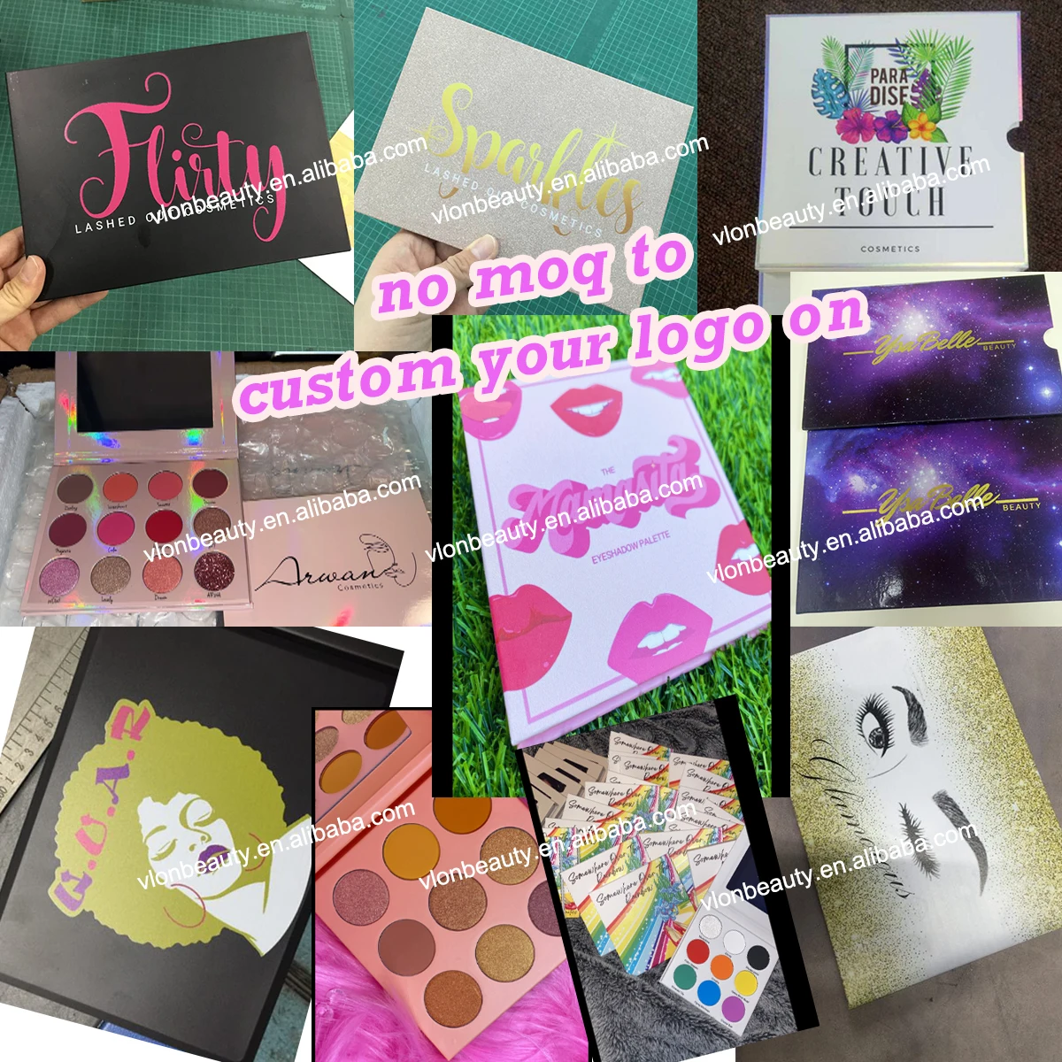 Talc Free Paraben Free Face Palette Low moq highlighter makeup private label make your own brand blush & contour powder palette