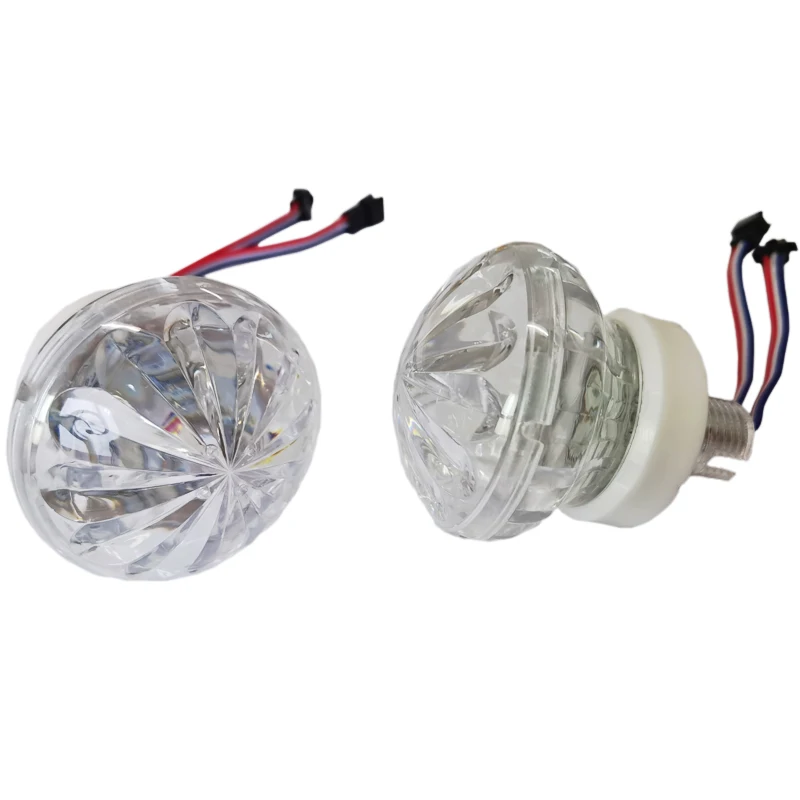 Amusement rides led pixel light 35mm 9led full color waterproof rgb funfair lamp