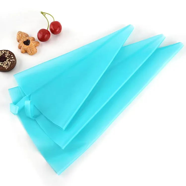 best selling 10/12/14/16/18 inch blue Reusable Silicone Pastry Bag Icing Piping Bags cake tools baking supplies