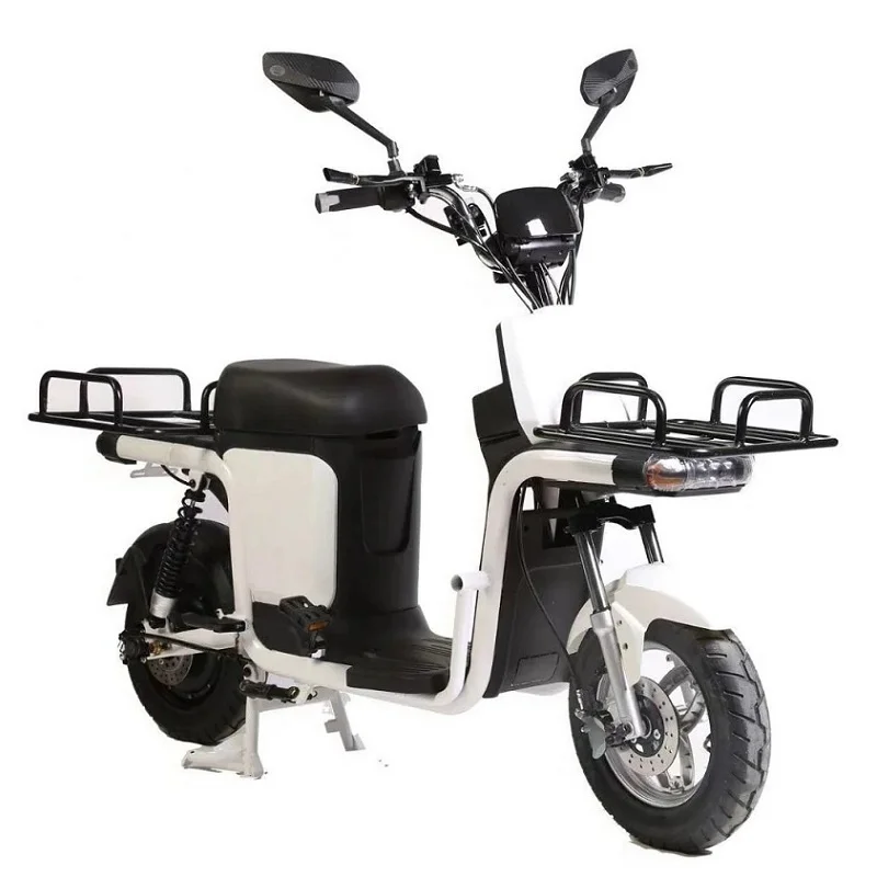 Electric Bicycle 2 Wheel Open Ebike Take out Food Delivery Ridder Electric Scooter with Removable Double Battery