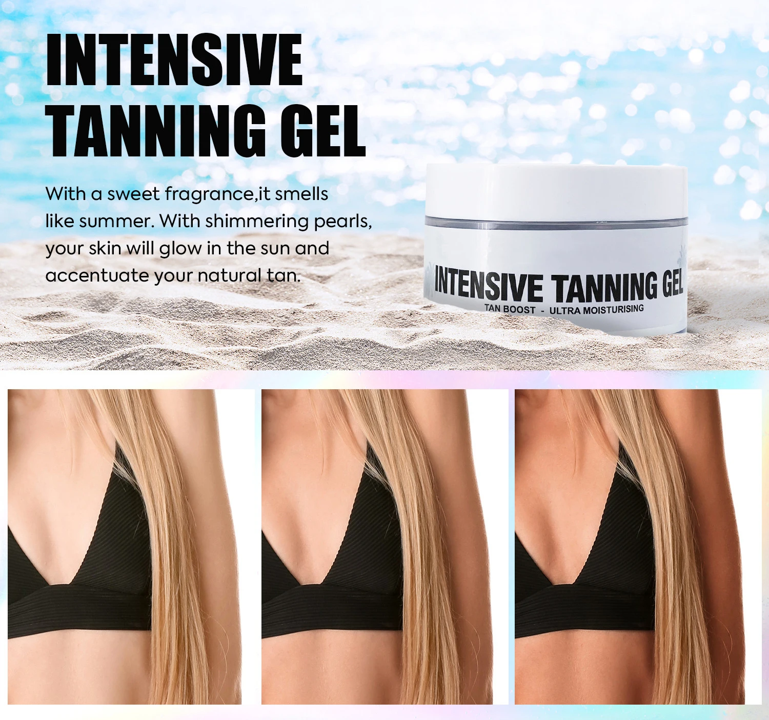 Private Label Wholesale Dark Suntan Tanning Cream Organic Indoor Self Intensive Tanning Gel