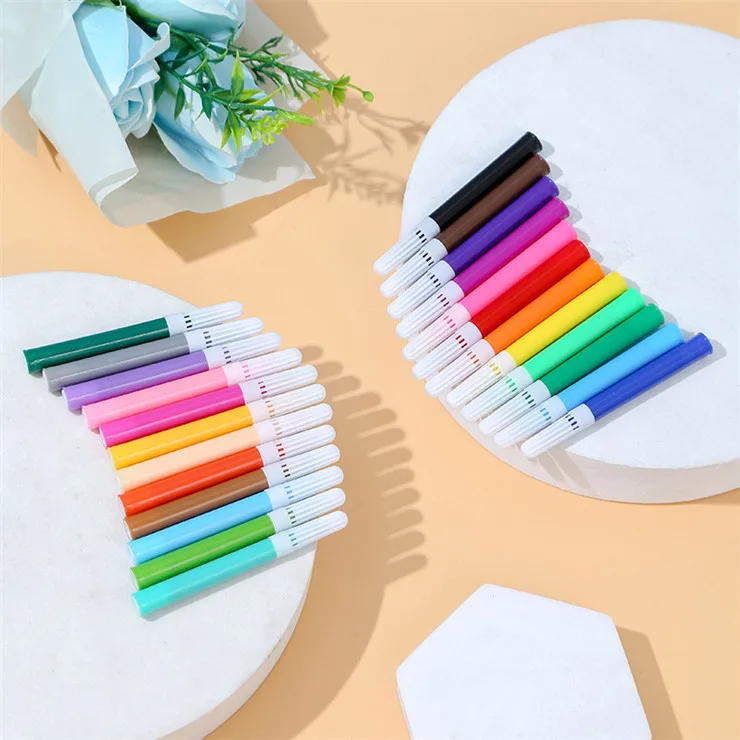 Заводская цена, модный набор для рисования школьников и детей, канцелярские принадлежности, индивидуальный дизайн, Перманентный маркер с акварелью и блестками