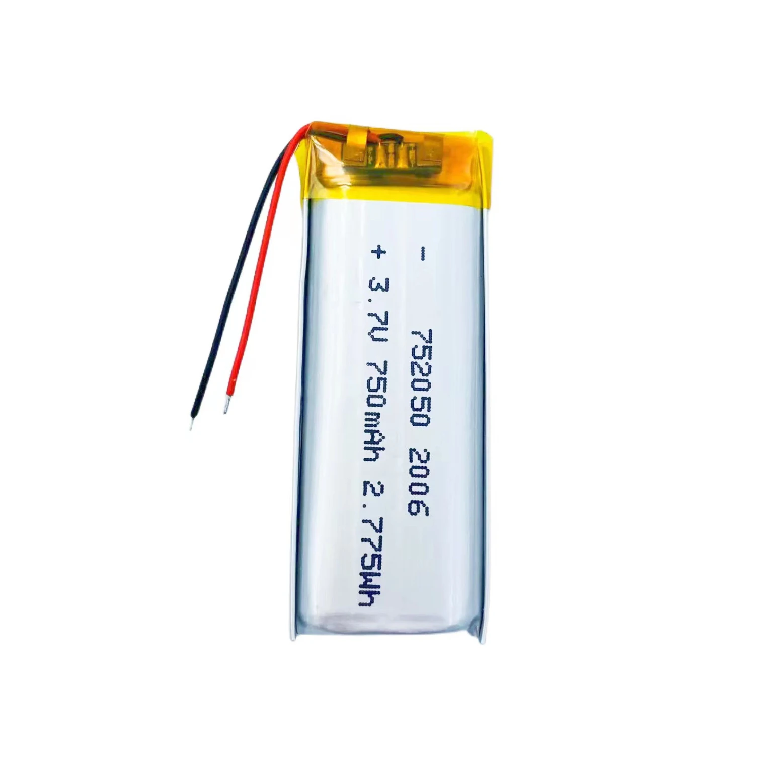 KC Customized rechargeable 3.7V 750mah 752050 built-in spare lithtech Lithium Polymer lion Battery Cell 3.7v Lipo Battery