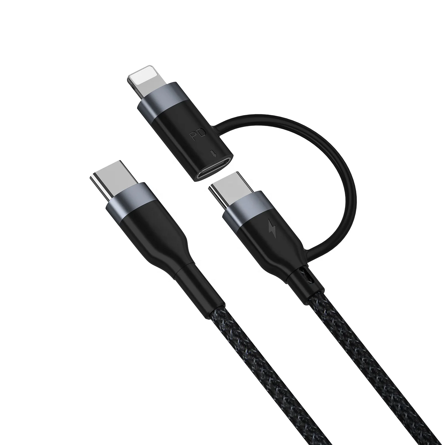  PD 20 Вт Магнитный зарядный кабель 2 в 1 Type-C Быстрая зарядка ios 8pin и type c