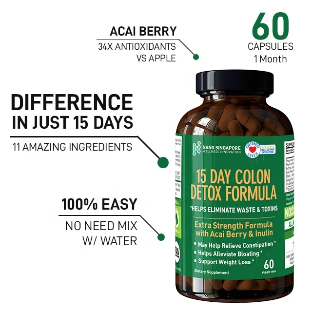 
GMP Certified Facilities All Natural Detox Slimming Capsule Providing Energy Pills 