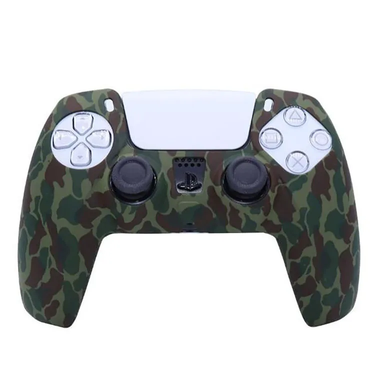 For PS5 Playstation 5 Game Controller Camo Silicone Case Camoflage Protective Soft Rubber Skin Cover
