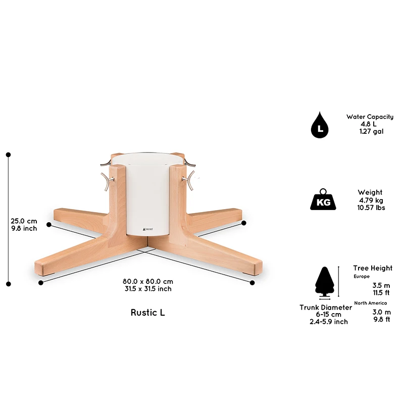 Metal $ Wood Material Tree Nest Live Christmas Tree Stand Base  up to 7.2ft  Tree Height