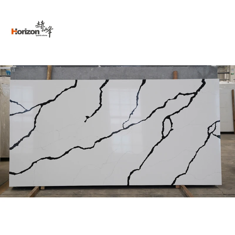 Horizon quartz slabs calacatta artificial quartz stone slab  for kitchen countertop quartz