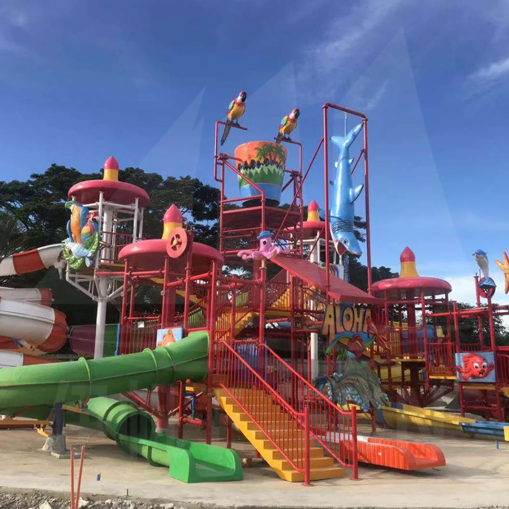 Philippines Hotel Water Park Wave Pool Fiberglass Water Slide