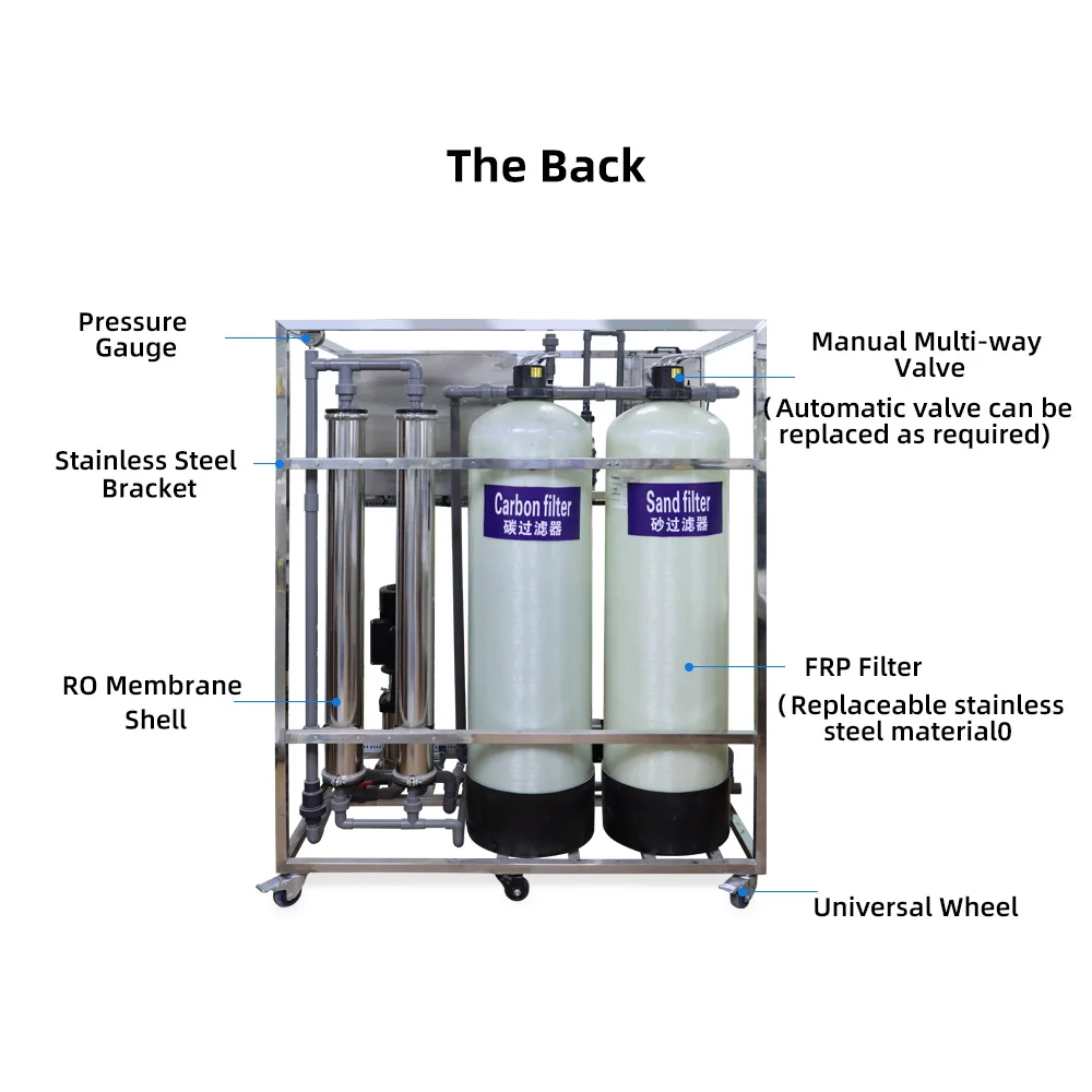 500L/Hour reverse osmosis water filter system Water Treatment Machinery