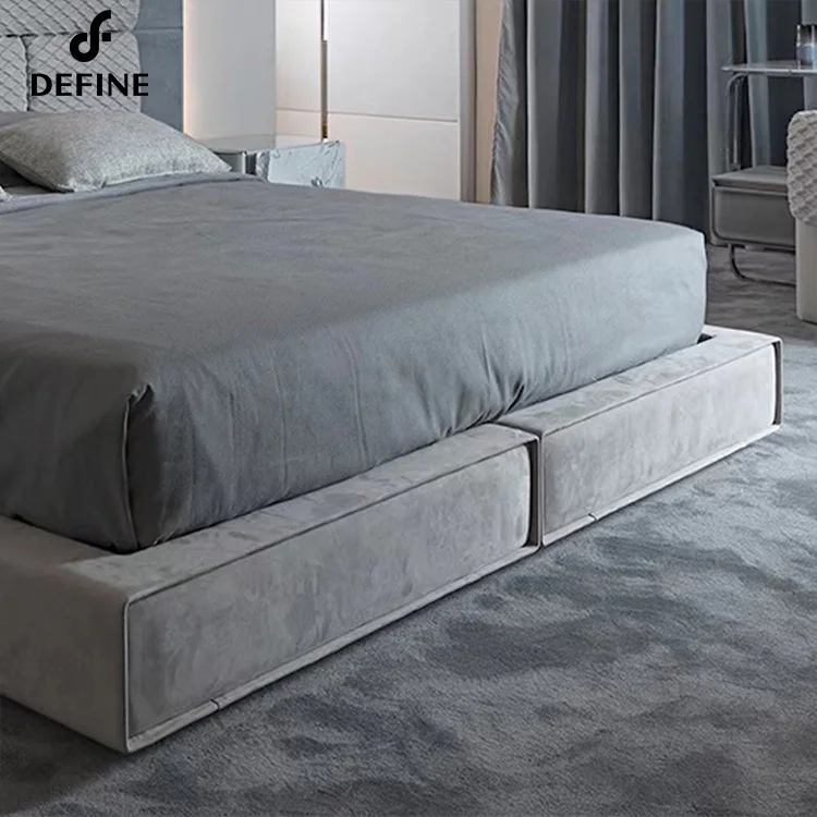 Comfortable Home Furniture Soft Mattresses Double Queen Modern Luxury Bed Luxury Bedroom Set House Wood Bed