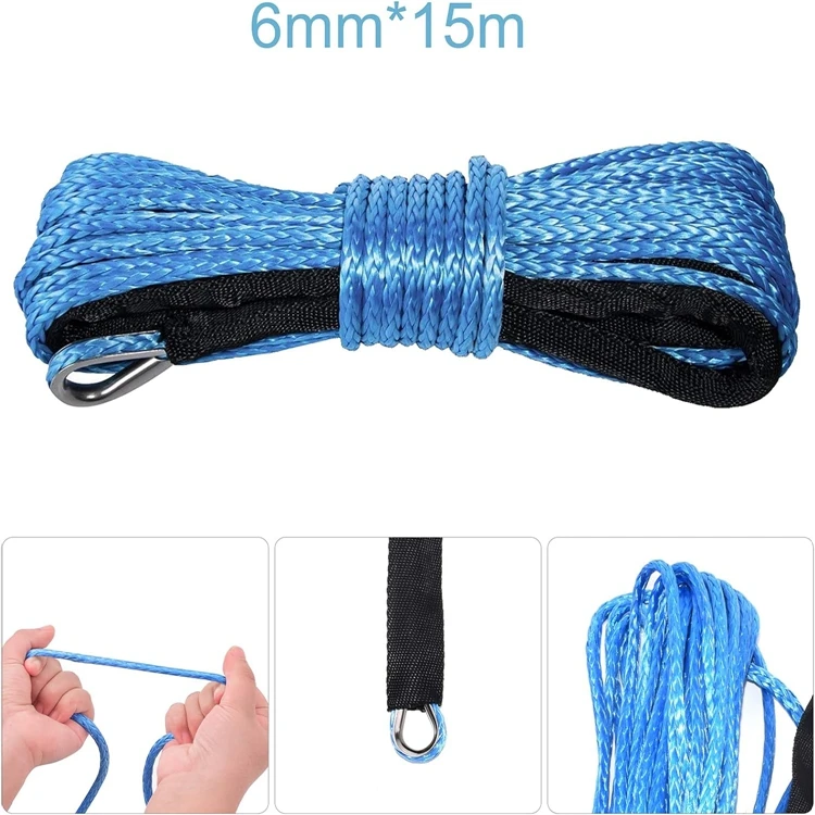 6mm winch rope trailer rope off-road vehicle rescue self-rescue rope bold outdoor durable special polymer