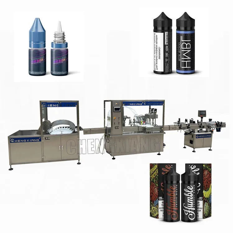 4 heads automatic 10ml-120ml liquid chubby gorilla bottle filling capping labeling machine filling line