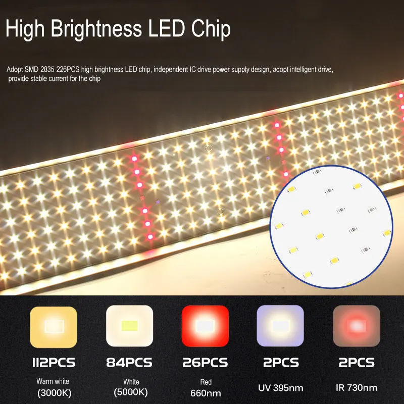 2022 Indoor Full Spectrum Band Quan tum Board Kits Led Bar Plant Grow Light For Coloring Flower Vegetable Greenhouse Seedling