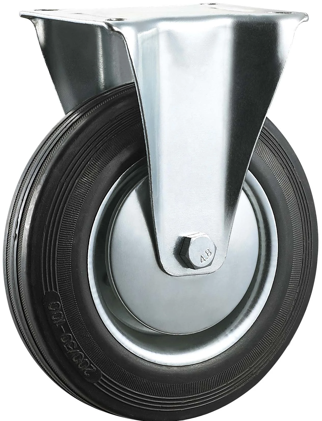 Casters Swivel Locking Wheel Castor Manufacturer Industrial Rubber Threaded Stem Type Heavy Duty Rubber 6 Inch Roller Bearing