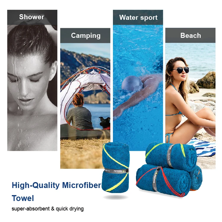 China manufacturer Microfiber terry bath towel