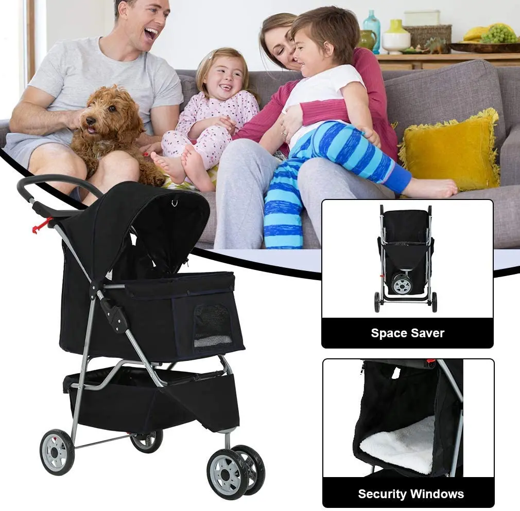wholesale pet cats Luxury dogs cart Carr detachable for large and small dog stroller washable 4 wheels puppy Pet travel