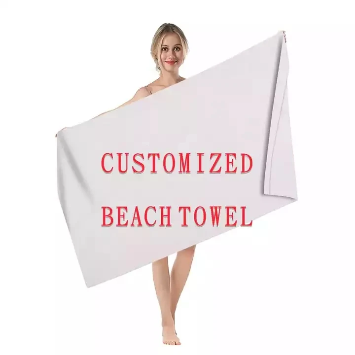 3D printed Microfiber Strong Absorbent Customized Photo Printed  Beach Towel embroid