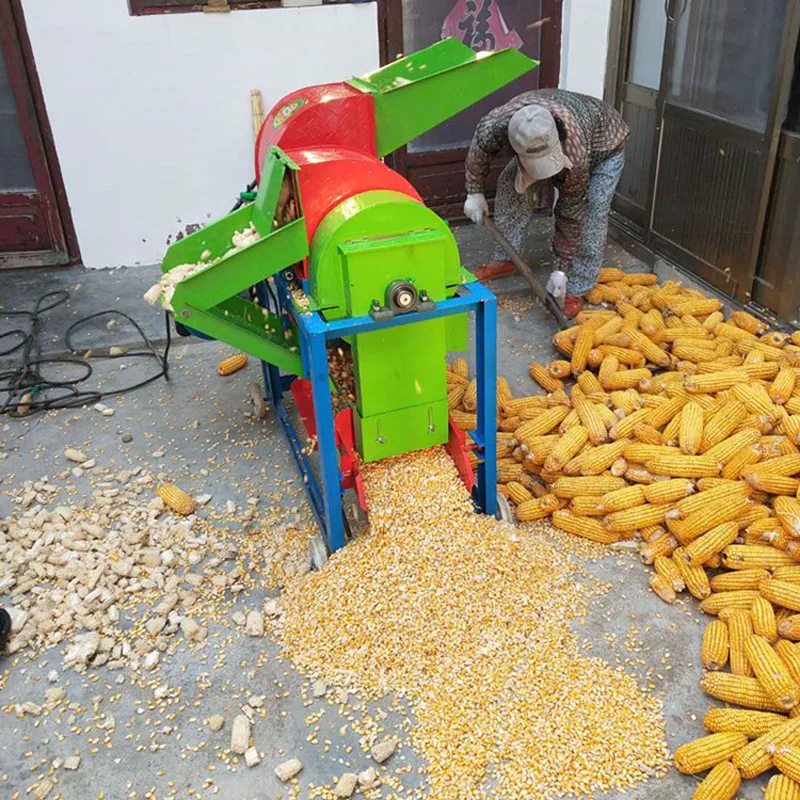 Neweek Diesel maize sorghum husker threshing sheller machine / Electric Farm corn soybean shelling thresher peeling machine