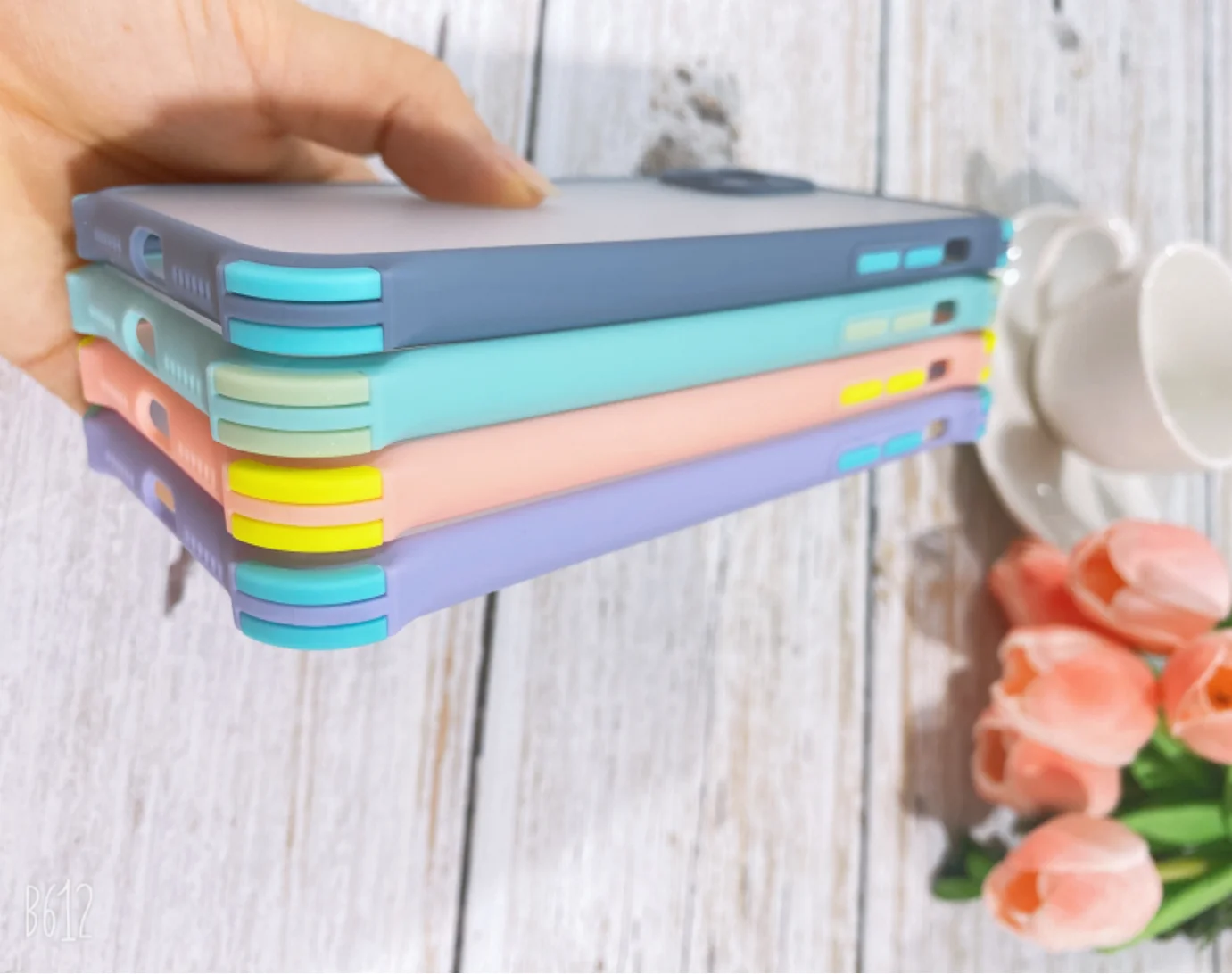 Dual color Four corner anti-fall TPU Colorful Button Matte Case For Samsung NOTE 8 9 10 for 20 ULTRA 5g Cover Soft TPU Shell