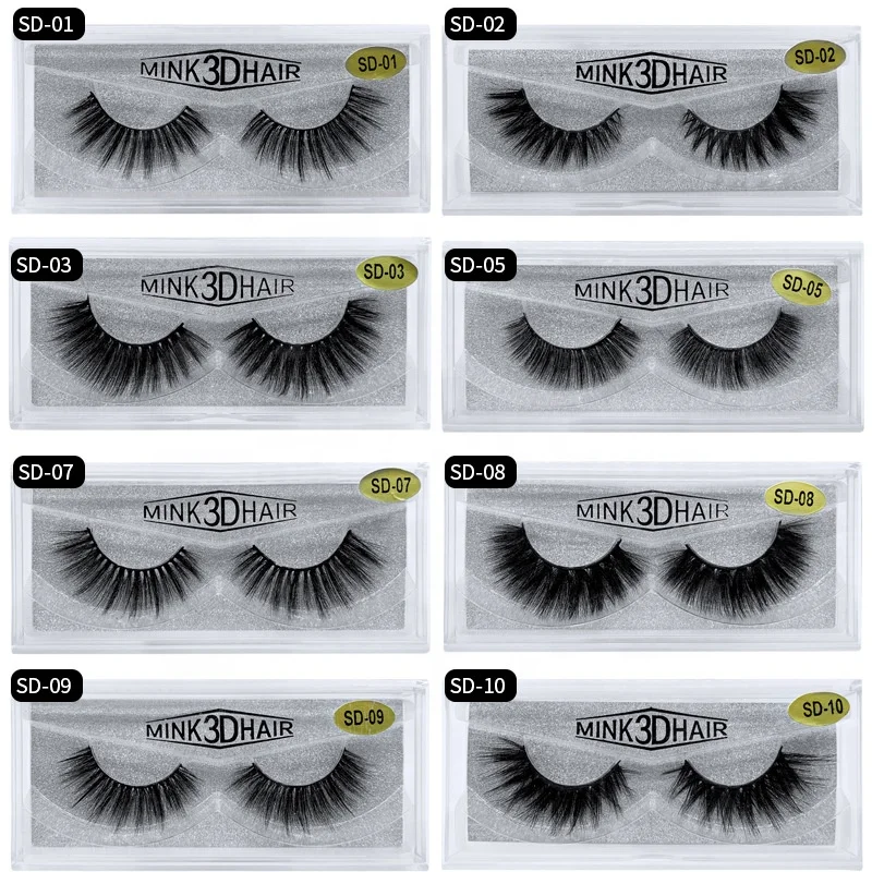 Vegan Cruelty Free Full Strip Mink Lashes 3d Natural False Eyelash Wholesale Synthetic Eyelashes With Box