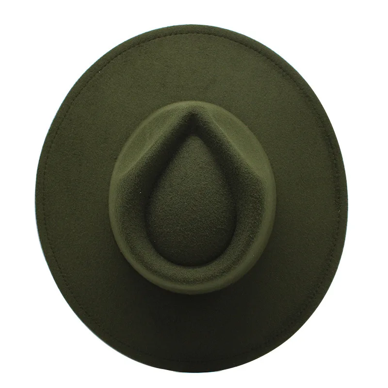 2021 New Arrival autumn/winter Panama Jazz hats for men and women elegant wide brim solid color hard fedora hats