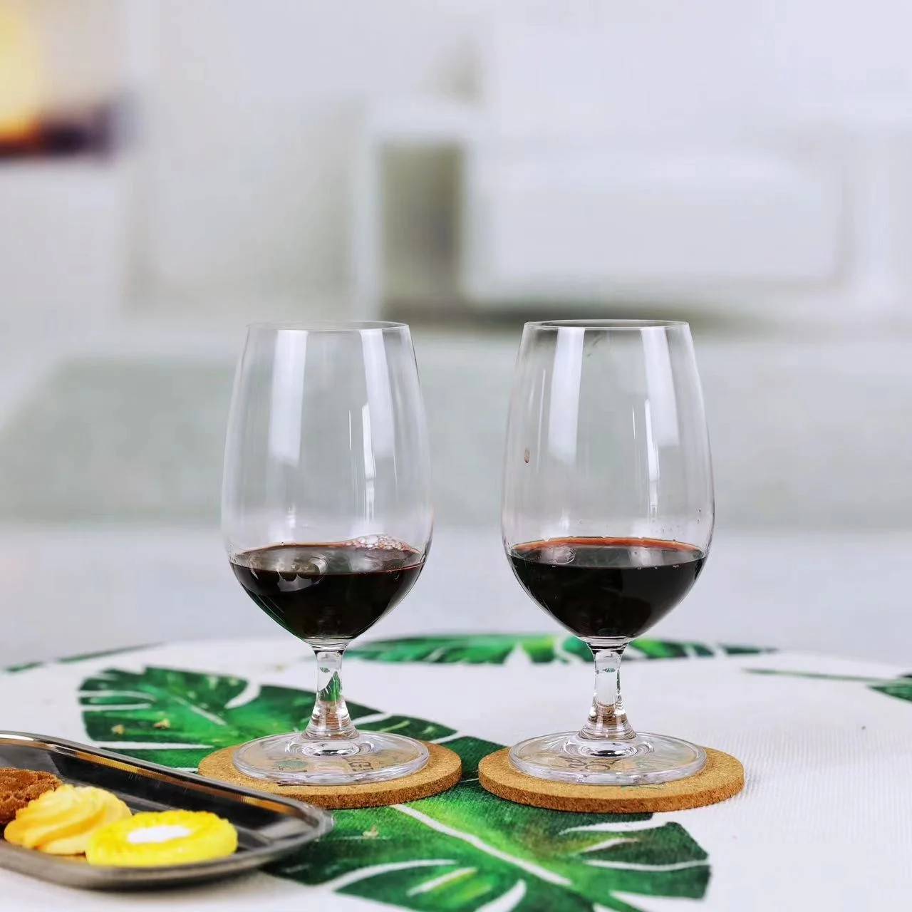 wholesale 430ml transparent goblet crystal wine glasses drinking beer glass cup set