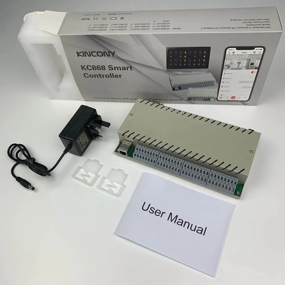 KINCONY Smart Switch 32 Channel Ethernet RS232 Network IP Relay 12V Smart Controller Modules DIY Smart Home Automation APP