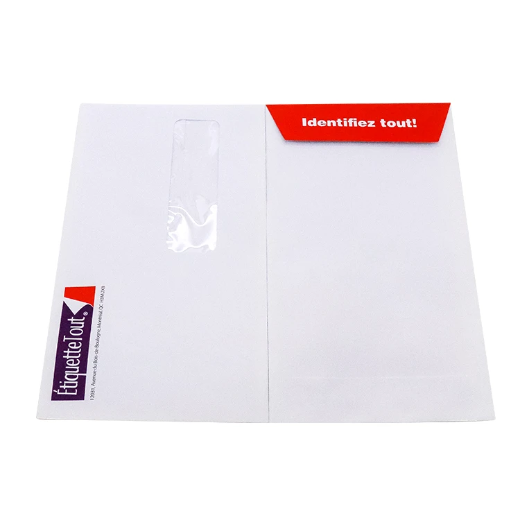 Wholesale Customize Paper Business Envelope File Shipping Envelope With PVC Single Window