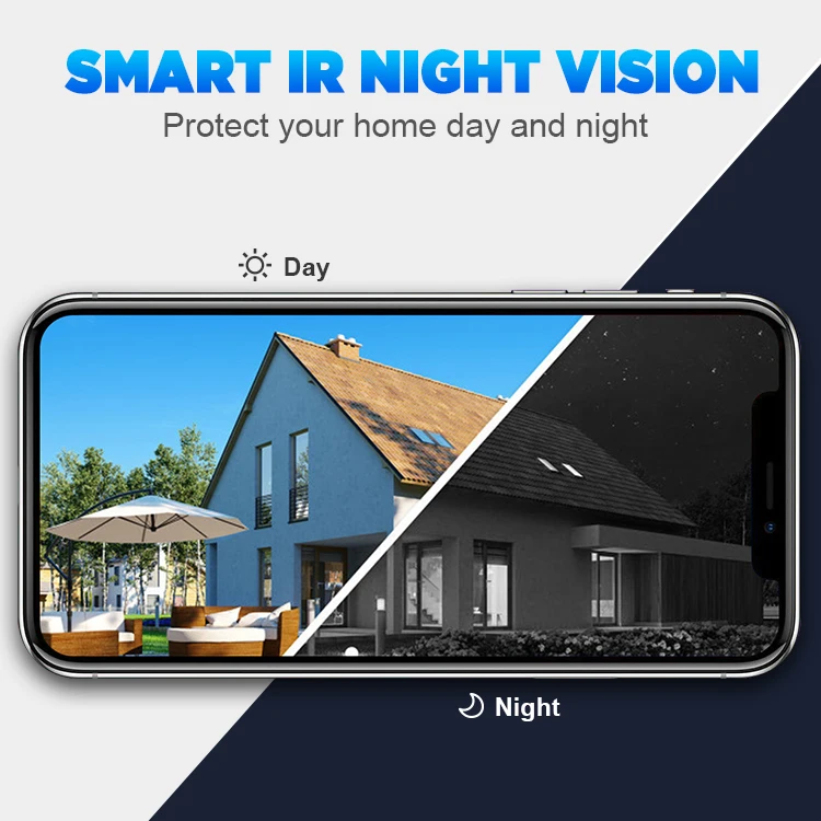 ZCVISION  Smart Full Color Night Vision Wifi PTZ CCTV Camera Home Security Camera System Wireless Floodlight Camera