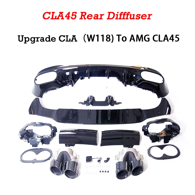 CLA45s look AMG front bumper assembly fit for X118  C118 2019 2020 Mercedes CLA coupe shooting brake tuning parts